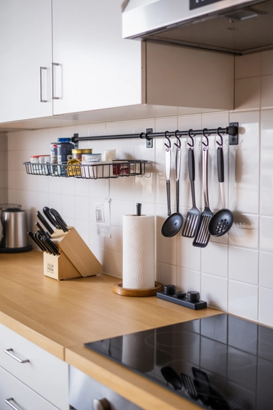 21 IKEA Kitchen Organizing Hacks That Reduce Daily Clutter 5 Wall Rail Systems That Clear Countertops