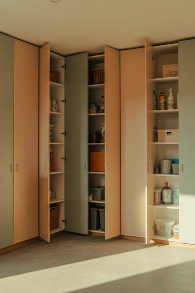 Closed Cabinet Storage for Visual Calm