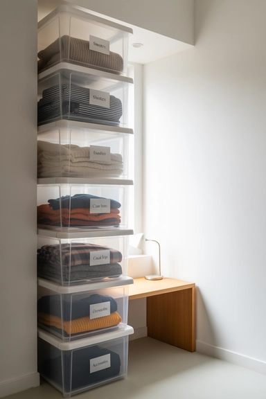 Stackable Storage Bins for Modular Organization