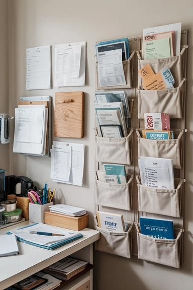  WALL-MOUNTED POCKET ORGANIZERS
