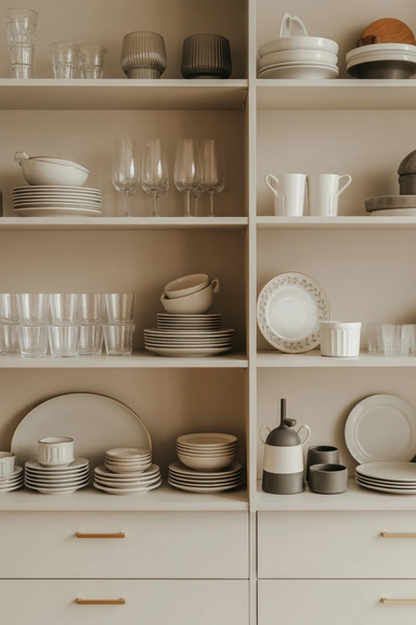 25 Small Kitchen Storage Solutions That Make Every Inch Work Better 6 Open Shelving Used With Intent