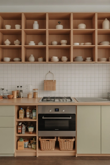 22 Kitchen Storage Ideas That Make Every Space Work Smarter 6 Open and Closed Storage Working Together