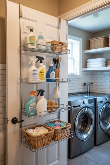 22 Vertical Storage Ideas That Reclaim Floor Space and Clear Visual Clutter 6 Over-Door Utility Racks That Activate Forgotten Space
