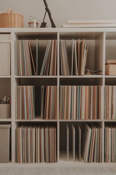 Tension Rod Dividers for Paper and Vinyl Storage