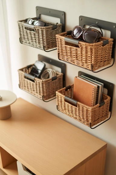 21 Wall Organizer Ideas That Keep Surfaces Clutter-Free 6 Wall-Mounted Baskets for Loose Items