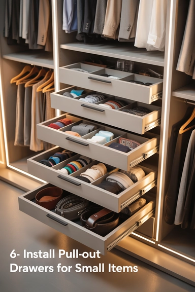  Install Pull-Out Drawers for Small Items