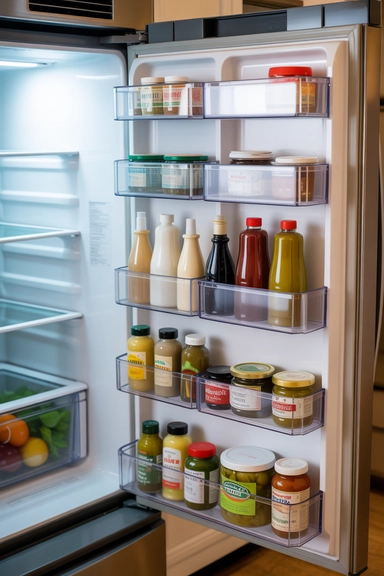  Use Door Bins for Small Bottles and Jars