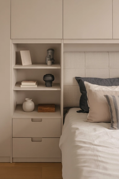 Bedside Storage That Replaces Overcrowded Nightstands