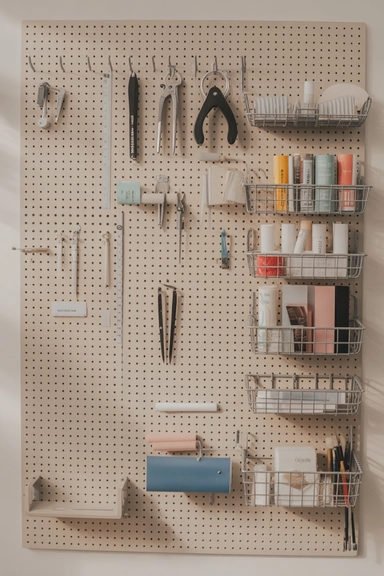 19 Cricut Organization Ideas That Keep Supplies Accessible 7 Pegboard Systems for Cricut Tools and Materials