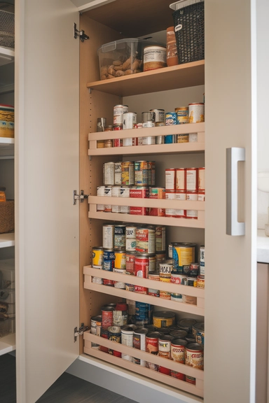 Add Tiered IKEA Rationell Shelf Inserts for Visibility