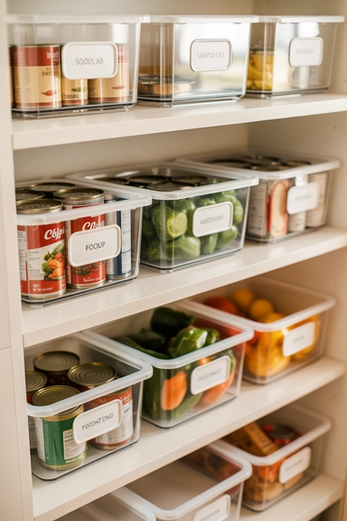 Clear Category Bins for Grouped Storage