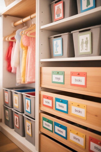 21 Kids Closet Organization Ideas That Keep Toys and Clothes Under Control 8 Labeling Systems That Kids Can Understand Instantly