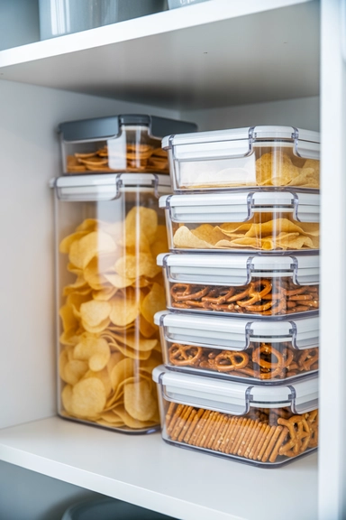 22 Smart Snack Organization Ideas for Zero Clutter 8 Use Airtight Containers for Crispy Snacks
