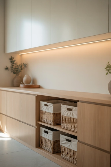 23 Low Budget Home Organizing Hacks for Real Everyday Homes 8 Keep Budget Storage Out of Prime Sightlines