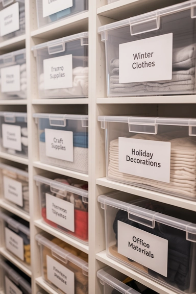 Labeled Containers for Quick Identification
