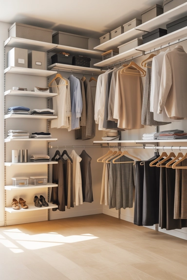 Vertical Wardrobe Storage That Reduces Floor-Level Clutter
