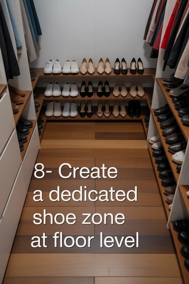 Create a Dedicated Shoe Zone at Floor Level