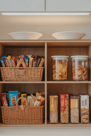 22 Smart Snack Organization Ideas for Zero Clutter 9 Group Snacks by Category