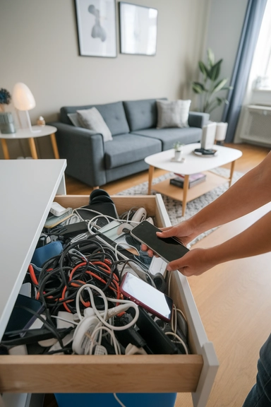 22 Things To Throw Away For Easy Decluttering 9 Old or Unused Electronics and Chargers