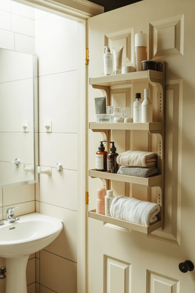 Over-the-Door Shelving for Toiletries and Skincare