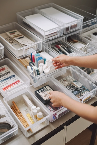 21 Craft Room Declutter Ideas That Actually Work 9 Create a Dedicated Unfinished Projects Station