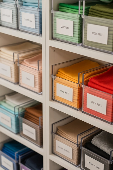 Fabric and Felt Bins That Keep Textiles Visible