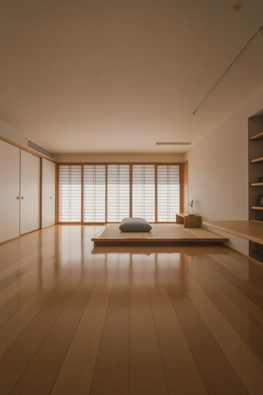23 Japanese Organization Hacks for Clutter-Free, Intentional Living 9 Keep Floor Space as a Visual Anchor