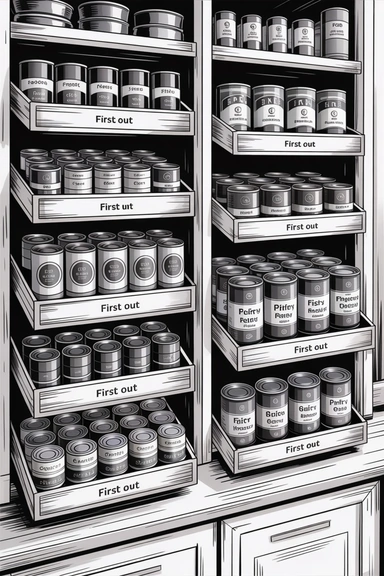 Labelled Can Dispensers for FIFO Food Organization