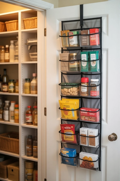 23 Cheap Kitchen Organizing Hacks That Make Small Kitchens Work Better 9 Over-the-Door Shoe Organizers for Pantry Storage