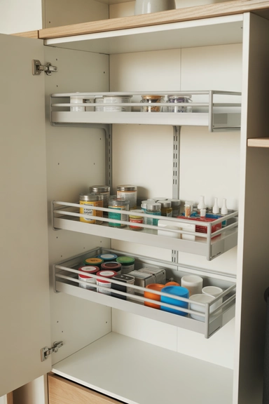 21 IKEA Craft Room Hacks That Keep Supplies Perfectly Organized 9 VARIERA Shelf Inserts for Cabinet and Drawer Expansion
