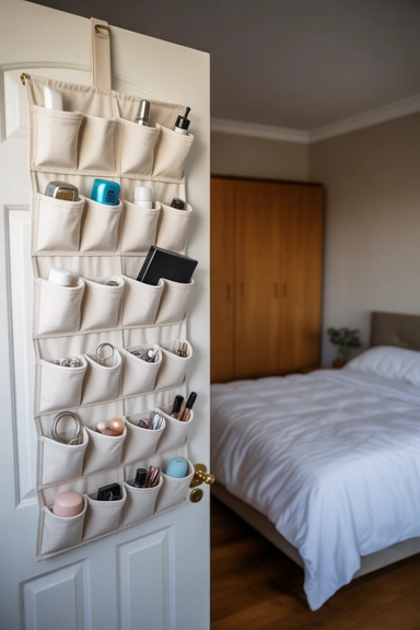 21 Smart Small Room Storage Ideas That Maximize Space 10 Behind-Door Hanging Storage for Hidden Capacity
