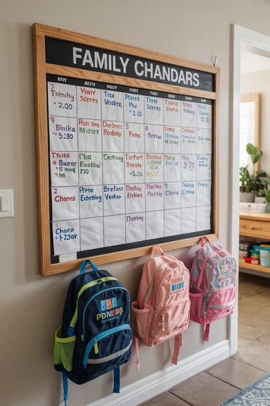 23 Practical Ideas to Organize Your Life for Cheap and Stay Clutter-Free 10 SHARED FAMILY CALENDAR BOARD
