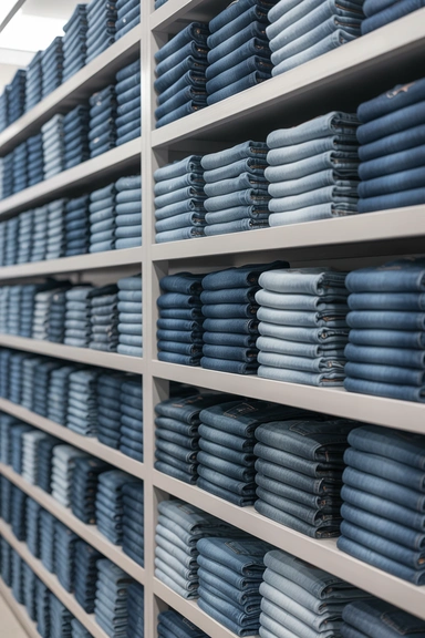 22 Jean Storage Ideas That Prevent Piles and Creases 10 Limiting Stack Width to Control Weight