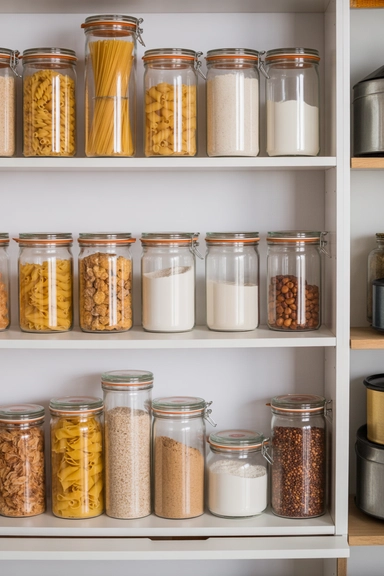 23 Cheap Kitchen Organizing Hacks That Make Small Kitchens Work Better 10 Mason Jars for Dry Goods Without Premium Costs