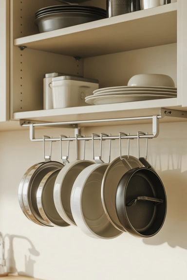 20 Lid Storage Hacks That Stop Cabinet Chaos 10 Under-Shelf Storage to Use Wasted Space