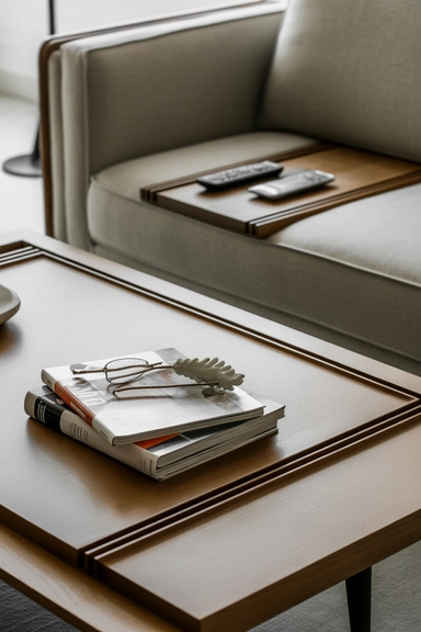 Use Furniture Edges to Contain Clutter