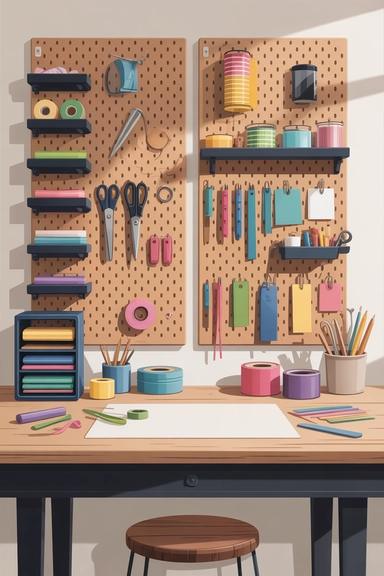 22 Vertical Storage Ideas That Reclaim Floor Space and Clear Visual Clutter 10 Vertical Craft Supply Panels That Keep Tools Visible