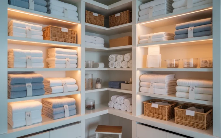 Linen closet organizing ideas