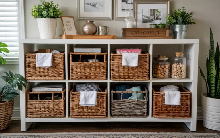 ways to organize with cheap baskets