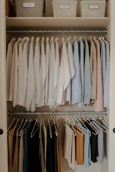 Double-Hang Rod Systems That Multiply Vertical Storage