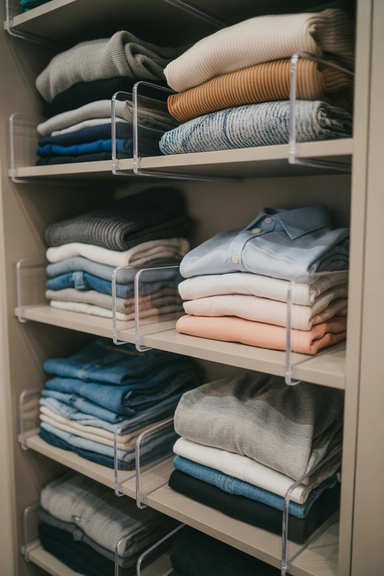 Shelf Dividers That Keep Stacks From Collapsing