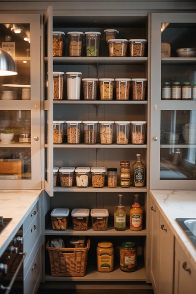 21 Pantry Cabinet Ideas That Make Kitchen Storage Work Harder 7 Pantry Cabinets With Glass Doors for Quick Visibility