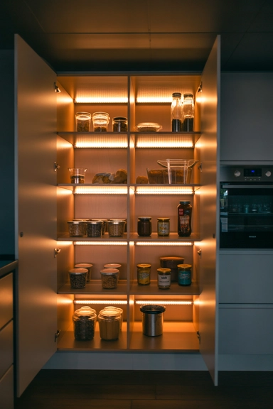 21 Pantry Cabinet Ideas That Make Kitchen Storage Work Harder 10 Pantry Cabinets With Built-In Lighting for Better Visibility
