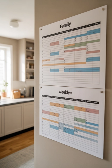 22 Family Command Center Ideas That Organize Daily Life 2 Central Wall Calendar with Weekly and Monthly View