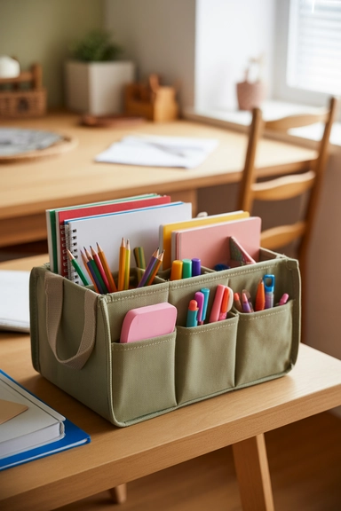 23 Back To School Organization Ideas For Families 2 Create a Portable Homework Caddy