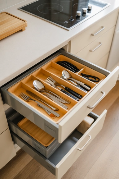 23 Under $20 Kitchen Organizer Ideas for Small Kitchens 2 Drawer Organizers for Compact Kitchen Storage