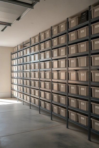 22 Garage Wall Storage Ideas That Free Up Floor Space 2 Full-Height Wall Shelving That Uses Vertical Capacity