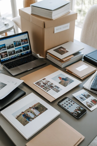 23 Ways to Organize Your Photos For Every Busy Family 2 Gather Every Printed and Digital Photo in One Place
