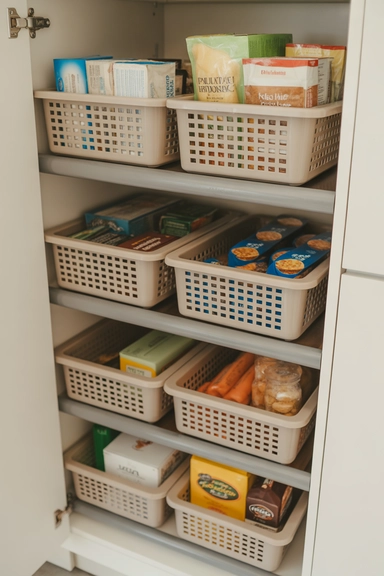Shelf-Within-Shelf Baskets That Multiply Cabinet Capacity