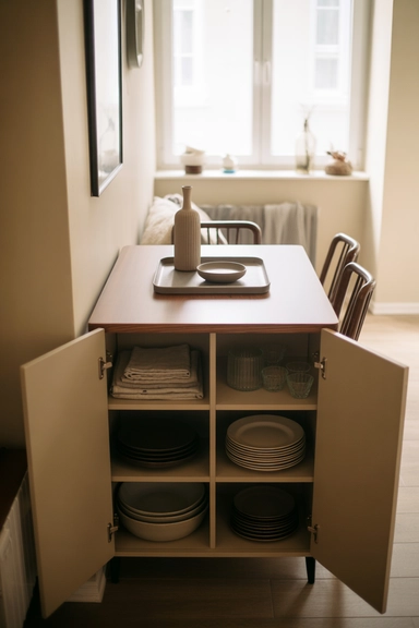 21 Small Dining Room Storage Ideas That Maximize Space 2 Slim Sideboards That Add Storage Without Blocking Flow